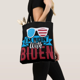 Ik rijd met Biden Tote Bag