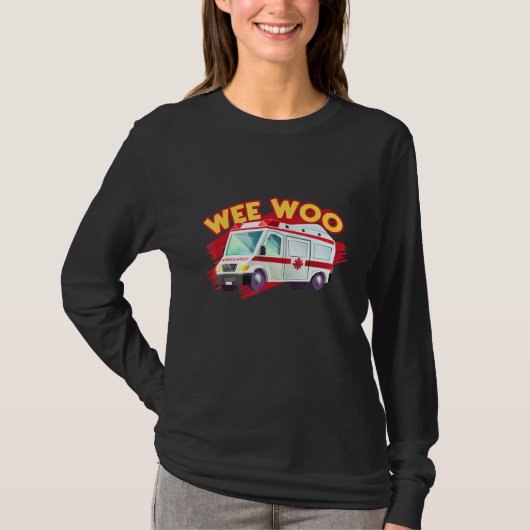 Ik rijd met de Wee Woo Bus Ambulance-chauffeur Par T-shirt (Voorkant)