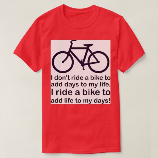 Ik rijd met een bike t-shirt (Design voorkant)