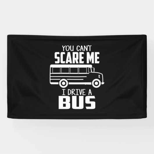 Ik rijd met een bus spandoek (Horizontaal)