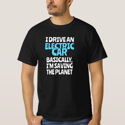 Ik rijd met een elektrische auto t-shirt (Voorkant)