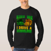Ik rijd met schoolbus St Patrick's Day Shamroc T-shirt (Voorkant)