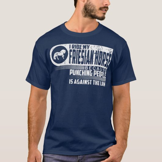 Ik rijd mijn Friese Paardenliefhebber Ruitersport T-shirt (Voorkant)