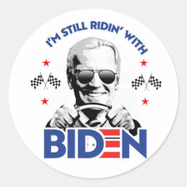 Ik rijd nog steeds met Biden Ronde Sticker