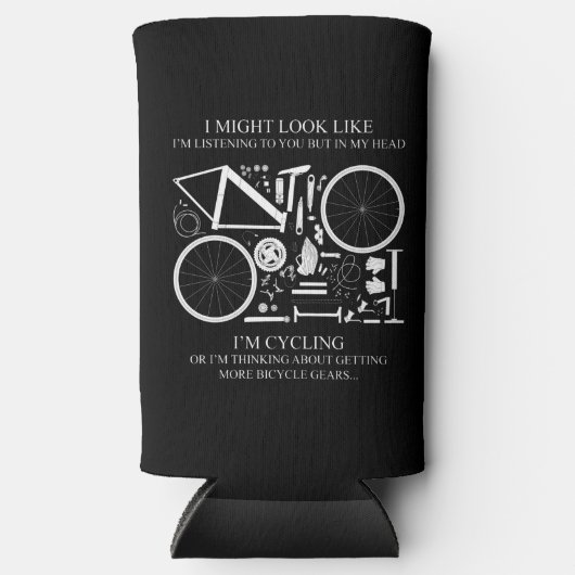 Ik rijd of ik denk aan het krijgen seltzer blikjeskoeler (Voorkant)