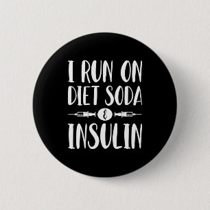Ik Rijd Op Dieet Soda En Insuline - T1d T2d Diabet Ronde Button 5,7 Cm
