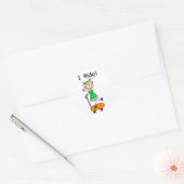 Ik rijd stok figuur meisje Stickers Sticker (Envelop)