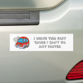 Ik rijd zo hard bumpersticker (Op auto)
