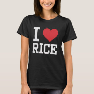 Ik rijst foodie geschenk Aziatische keuken liefheb T-shirt