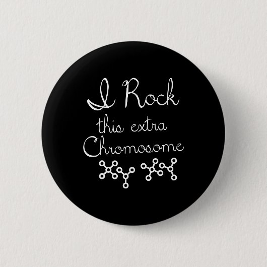 Ik rock deze extra chromosoom Down Syndroom bewust Ronde Button 5,7 Cm (Voorkant)