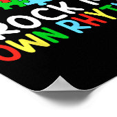 Ik rock mijn eigen ritme autisme bewustzijn jongen poster (Hoek)