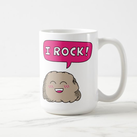 Ik Rock Mop Cute Rock Stomme Grappige Mok (Rechts)