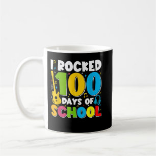 Ik Rockte 100 Dagen School Gitaar Muziek Koffiemok