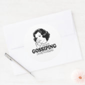 IK RODDEL NIET, IK NETWERK RONDE STICKER (Envelop)
