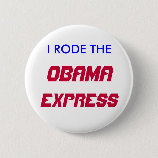 IK RODE DE, OBAMA, EXPRESS RONDE BUTTON 5,7 CM (Voorkant)