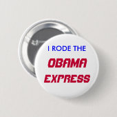 IK RODE DE, OBAMA, EXPRESS RONDE BUTTON 5,7 CM (Voorkant /achterkant)
