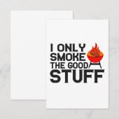 Ik rook alleen de goede spullen Bbq Barbecue Papa  Bedankkaart (Voorkant / Achterkant)