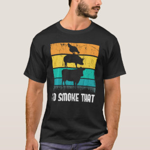 Ik rook dat grappige grillen rookvlees t-shirt