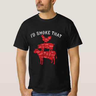 Ik rook die Barbecue Grilling BBQ Smoker Gift T-shirt