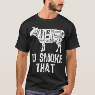 Ik rook die koe BBQ die Rooking Grilling Barbecue  T-shirt