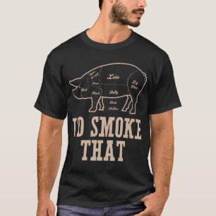 Ik rook naar varken roken BBQ Grill Master T-shirt