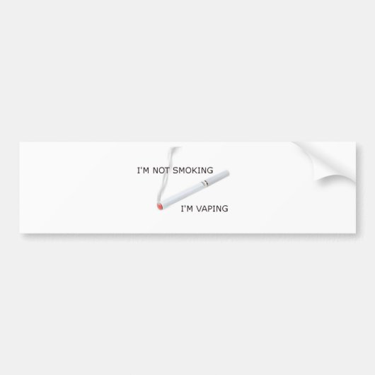 Ik rook niet, ik damp bumpersticker (Voorkant)