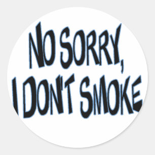 Ik rook niet ronde sticker