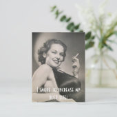 Ik rook om mijn borsten te vergroten! briefkaart (Staand voorkant)