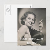 Ik rook om mijn borsten te vergroten! briefkaart (Voorkant / Achterkant)