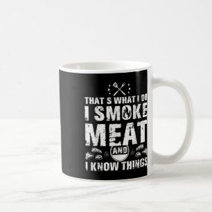 Ik rook vlees en ik weet dingen grappig BBQ grille Koffiemok