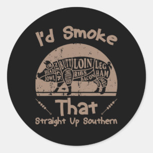 Ik rookte die hetero BBQ-liefhebber Southern Girl Ronde Sticker