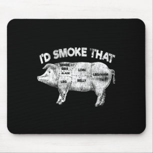 Ik rookte die rare BBQ roker  varkensvlees L Muismat