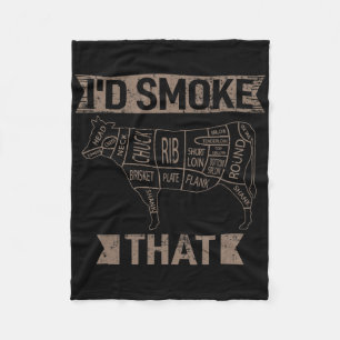 Ik rookte die steenkool die biefstuk grilde om run fleece deken