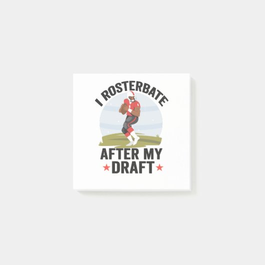 Ik rooster na mijn Draft Funny Fantasy Football Post-it® Notes (Voorkant)