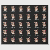 Ik Ruff je Funny Dog Pun Dark BG Cadeaupapier (Vlak)