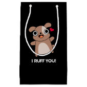 Ik Ruff je Funny Dog Pun Dark BG Klein Cadeauzakje (Voorkant)