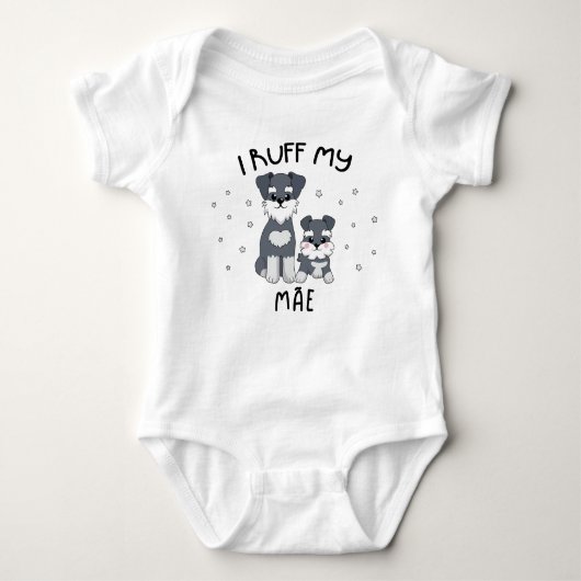 Ik Ruff My Mãe - Cute Puppy Dog Romper (Voorkant)