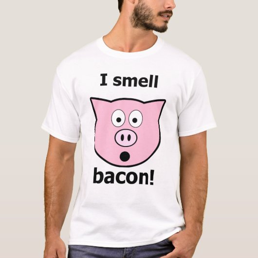 Ik ruik bacon! t-shirt (Voorkant)
