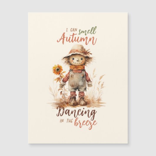Ik ruik de herfst - Rustic Scarecrow & Sunflower (Voorkant)