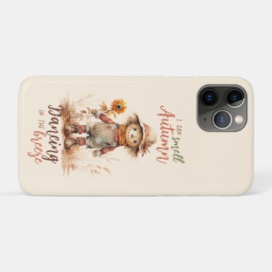 Ik ruik de herfst - Rustic Scarecrow & Sunflower Case-Mate iPhone Case (Achterkant (horizontaal))