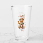 Ik ruik de herfst - Rustic Scarecrow & Sunflower Glas (Achterkant)