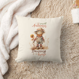 Ik ruik de herfst - Rustic Scarecrow & Sunflower Kussen