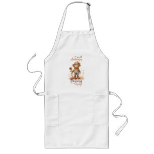 Ik ruik de herfst - Rustic Scarecrow & Sunflower Lang Schort