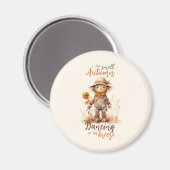 Ik ruik de herfst - Rustic Scarecrow & Sunflower Magneet (Voorkant / Achterkant)