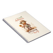 Ik ruik de herfst - Rustic Scarecrow & Sunflower Notitieboek (Rechterzijde)
