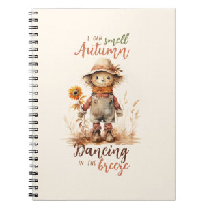 Ik ruik de herfst - Rustic Scarecrow & Sunflower Notitieboek