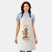 Ik ruik de herfst - Rustic Scarecrow & Sunflower Schort (Gedragen)