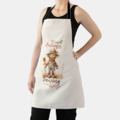 Ik ruik de herfst - Rustic Scarecrow & Sunflower Schort (Insitu)