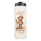Ik ruik de herfst - Rustic Scarecrow & Sunflower Thermosbeker (Voorkant)