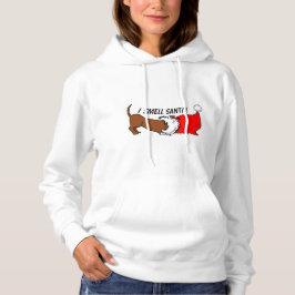 Ik ruik de kerstman! Cartoon Dachshund Christmas H Hoodie